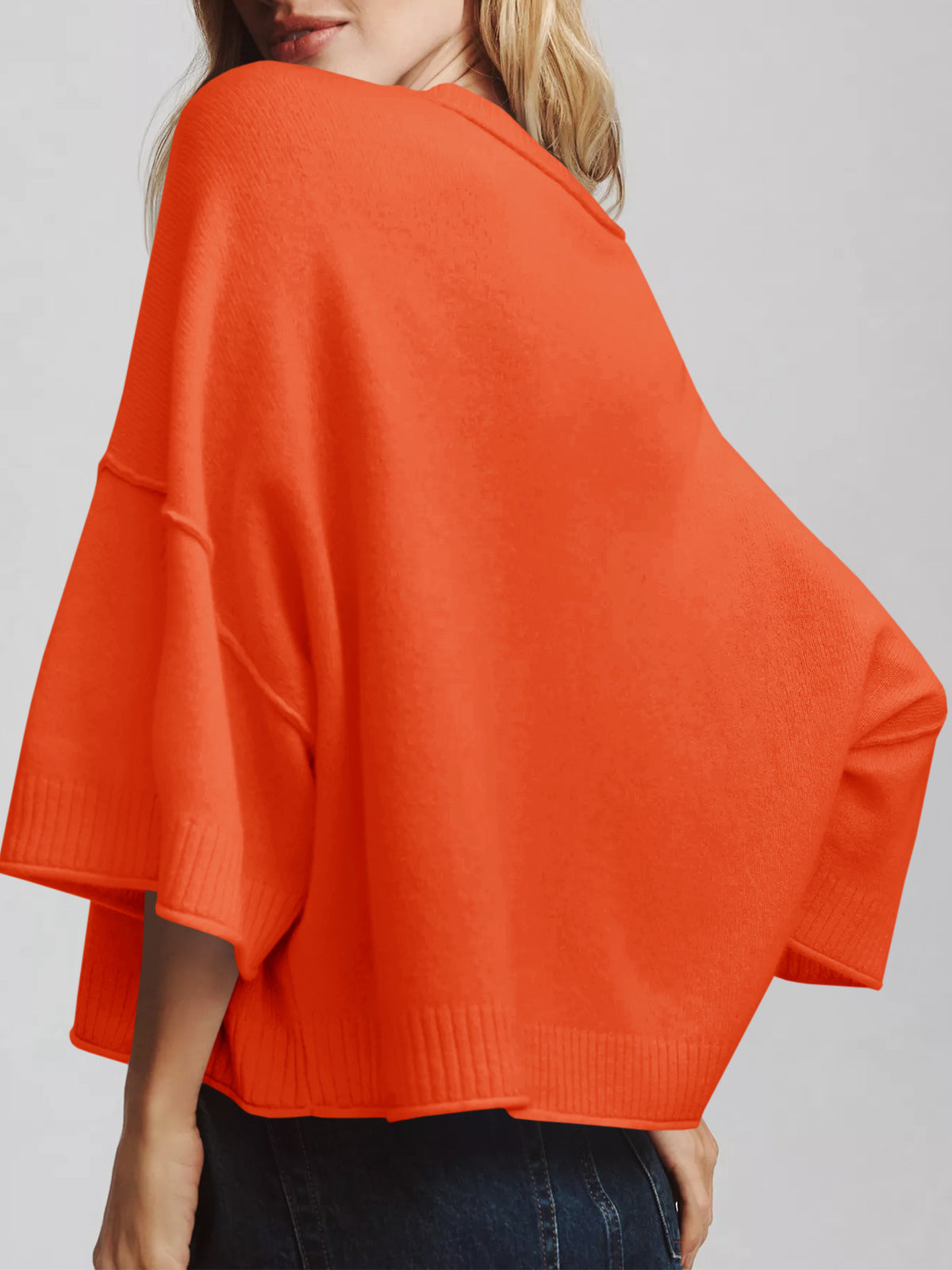 Saodimallsu Womens Oversized Cropped Sweater