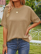 Saodimallsu Womens Oversized Batwing Sleeve Knit Pullover