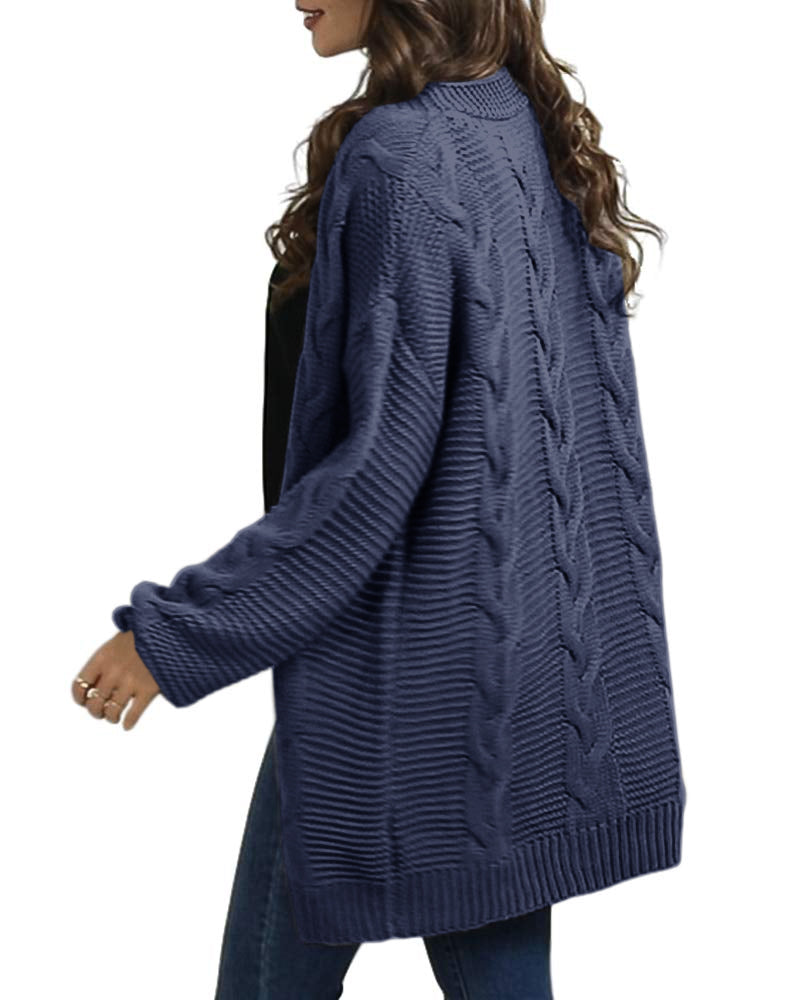Saodimallsu Women Oversized Chunky Cable Knit Cardigan