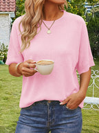 Saodimallsu Womens Oversized Batwing Sleeve Knit Pullover
