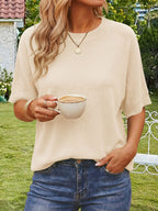 Saodimallsu Womens Oversized Batwing Sleeve Knit Pullover