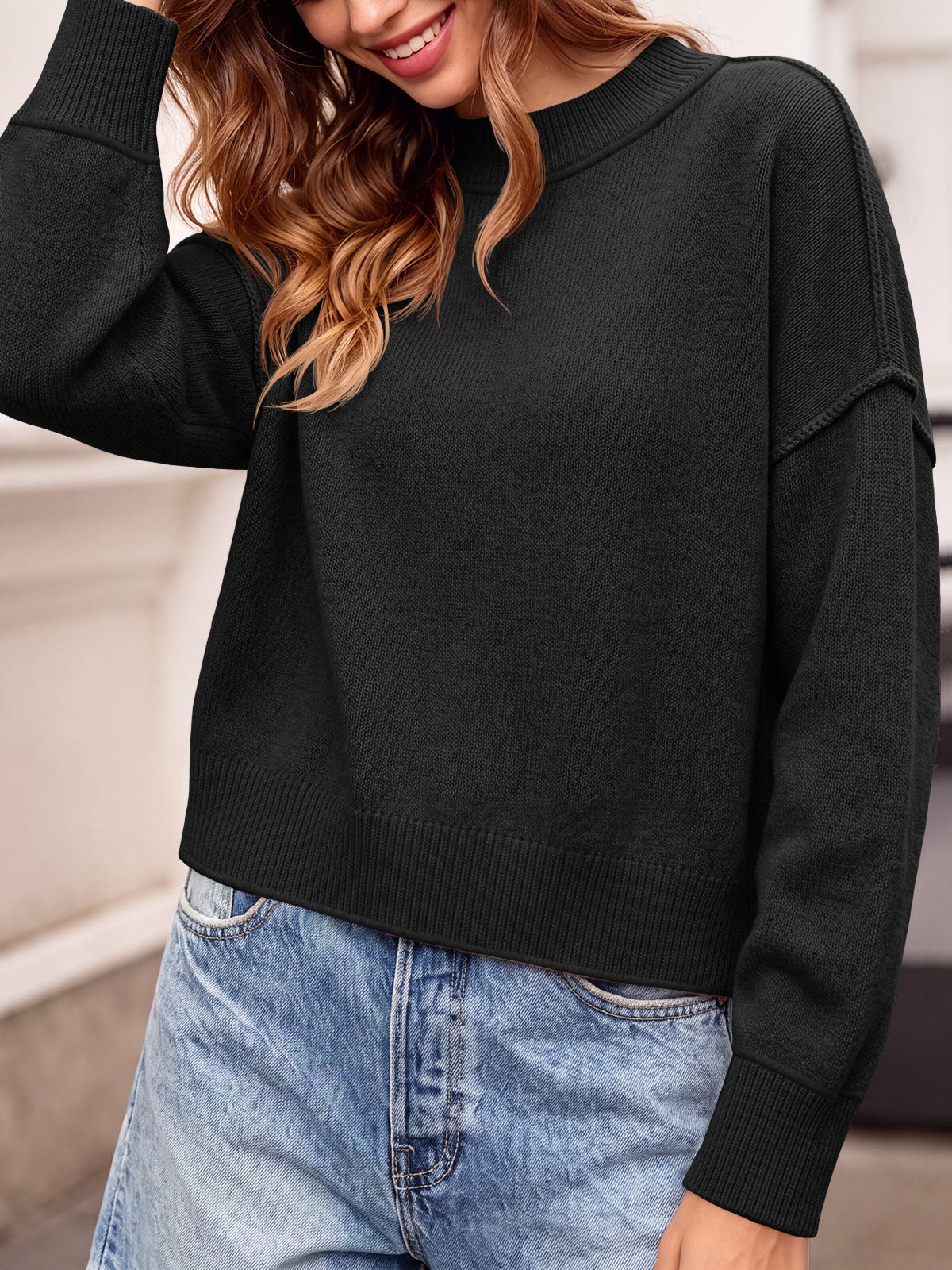 Saodimallsu Womens Cropped Knit Tops