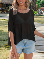 Saodimallsu Womens Batwing Oversized Beach Cover Up