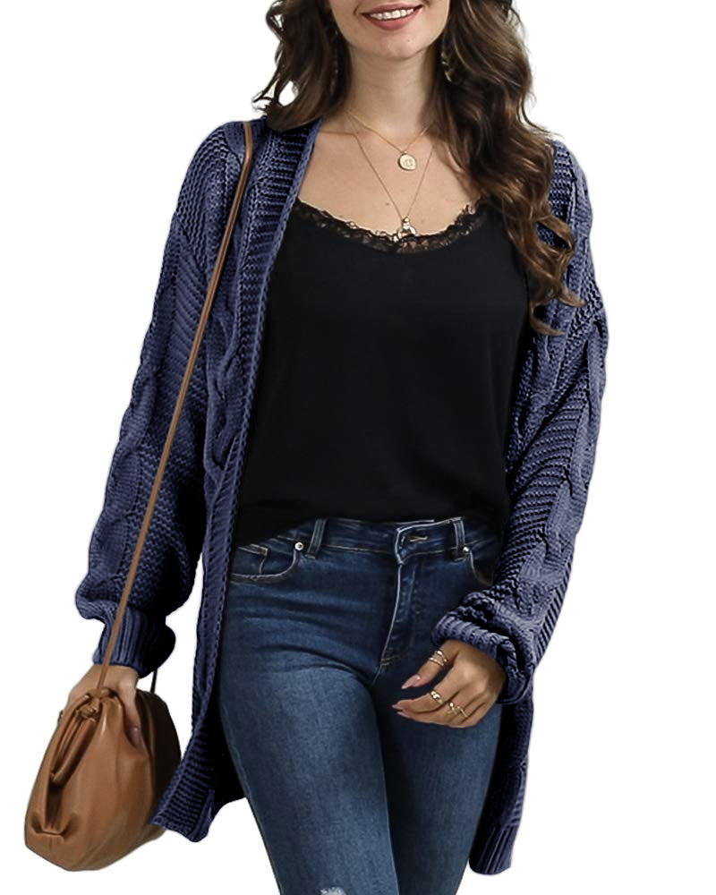 Saodimallsu Women Oversized Chunky Cable Knit Cardigan