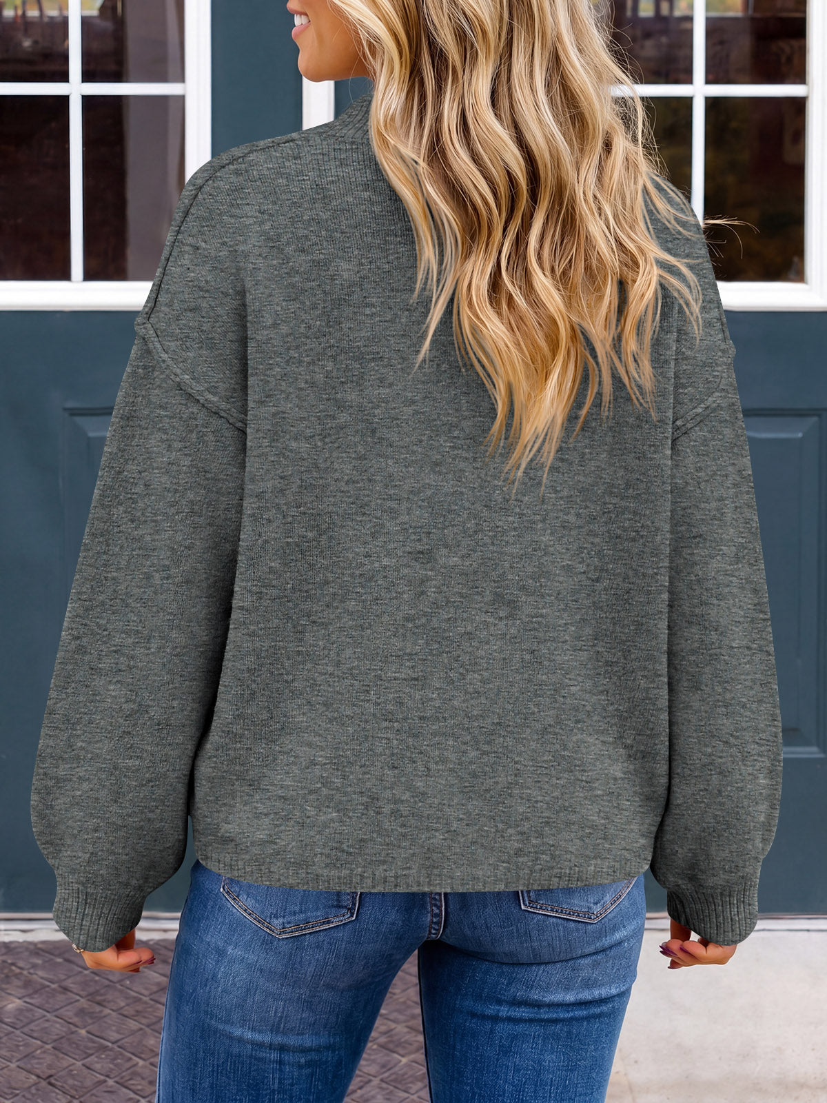 Saodimallsu Women Button-Up Knit Cardigan with Pockets