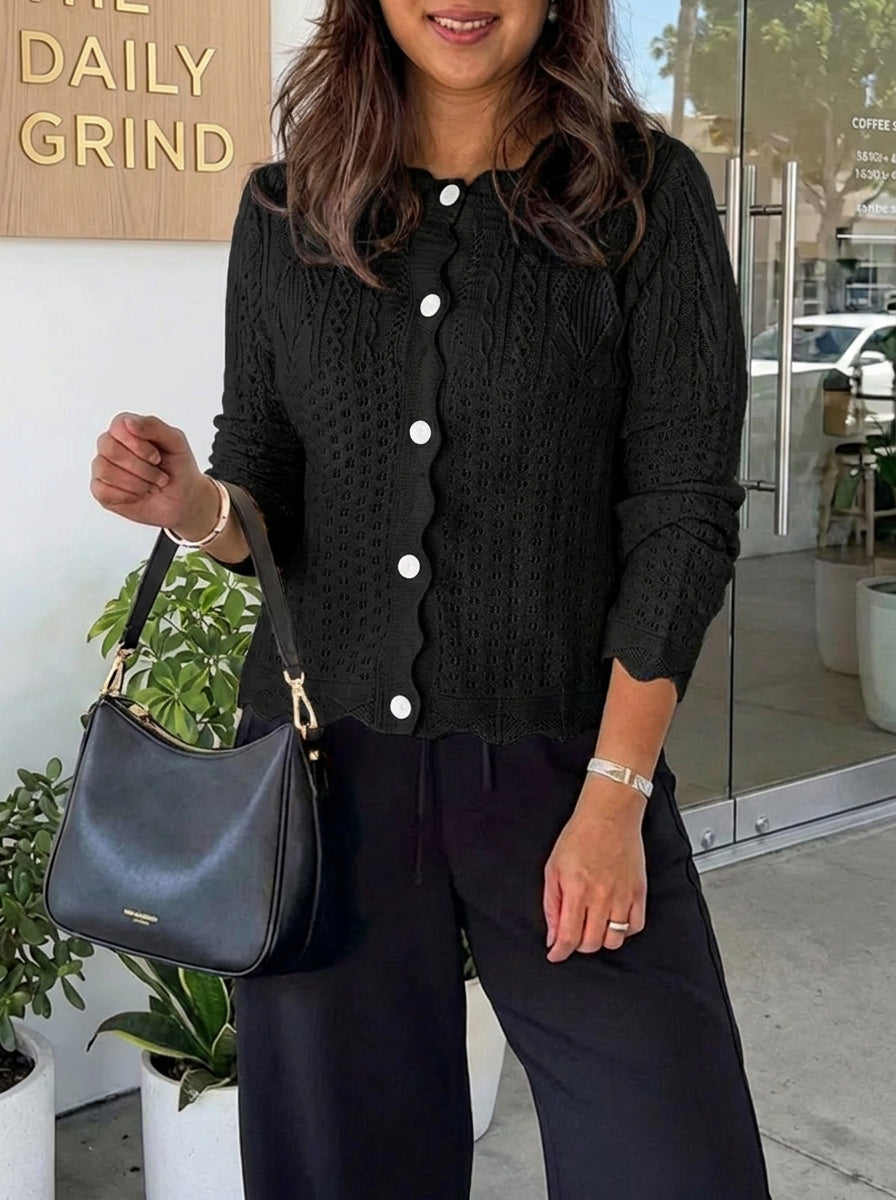 Saodimallsu Womens Crochet Cotton Knit Cardigans
