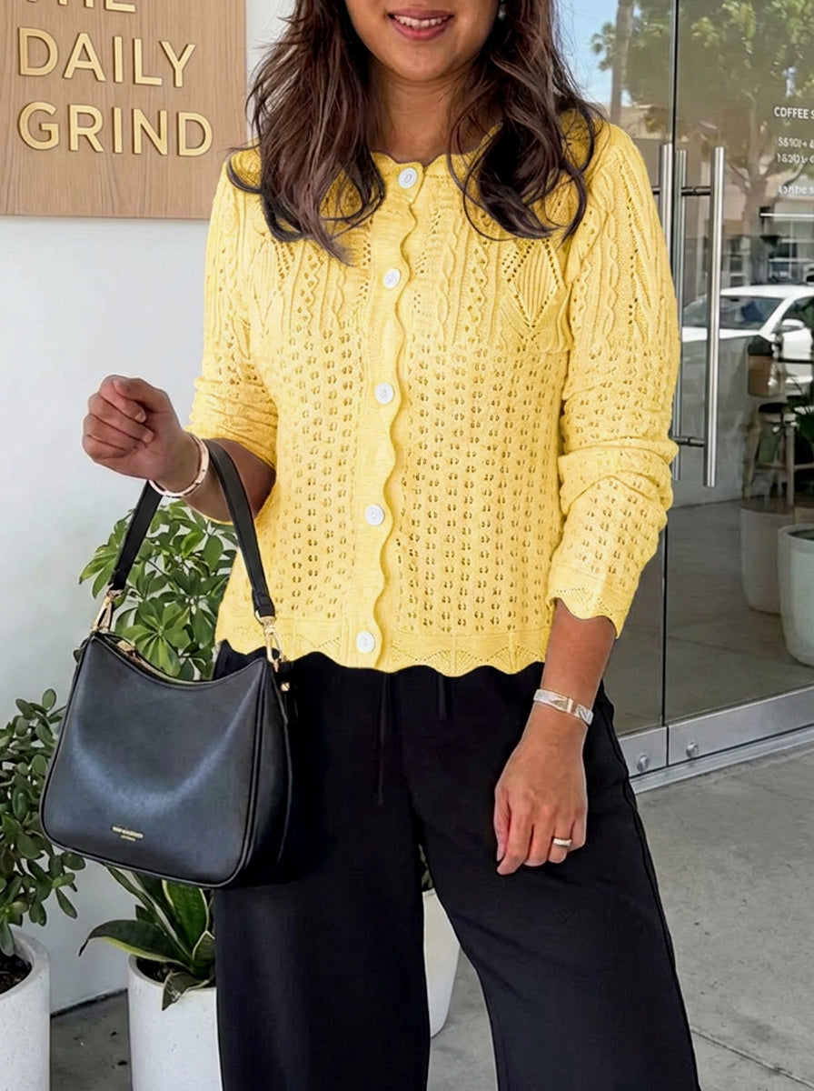 Saodimallsu Womens Crochet Cotton Knit Cardigans