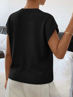 Saodimallsu Womens Short Sleeve Trendy Floral Pullover Sweaters