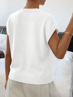 Saodimallsu Womens Short Sleeve Trendy Floral Pullover Sweaters