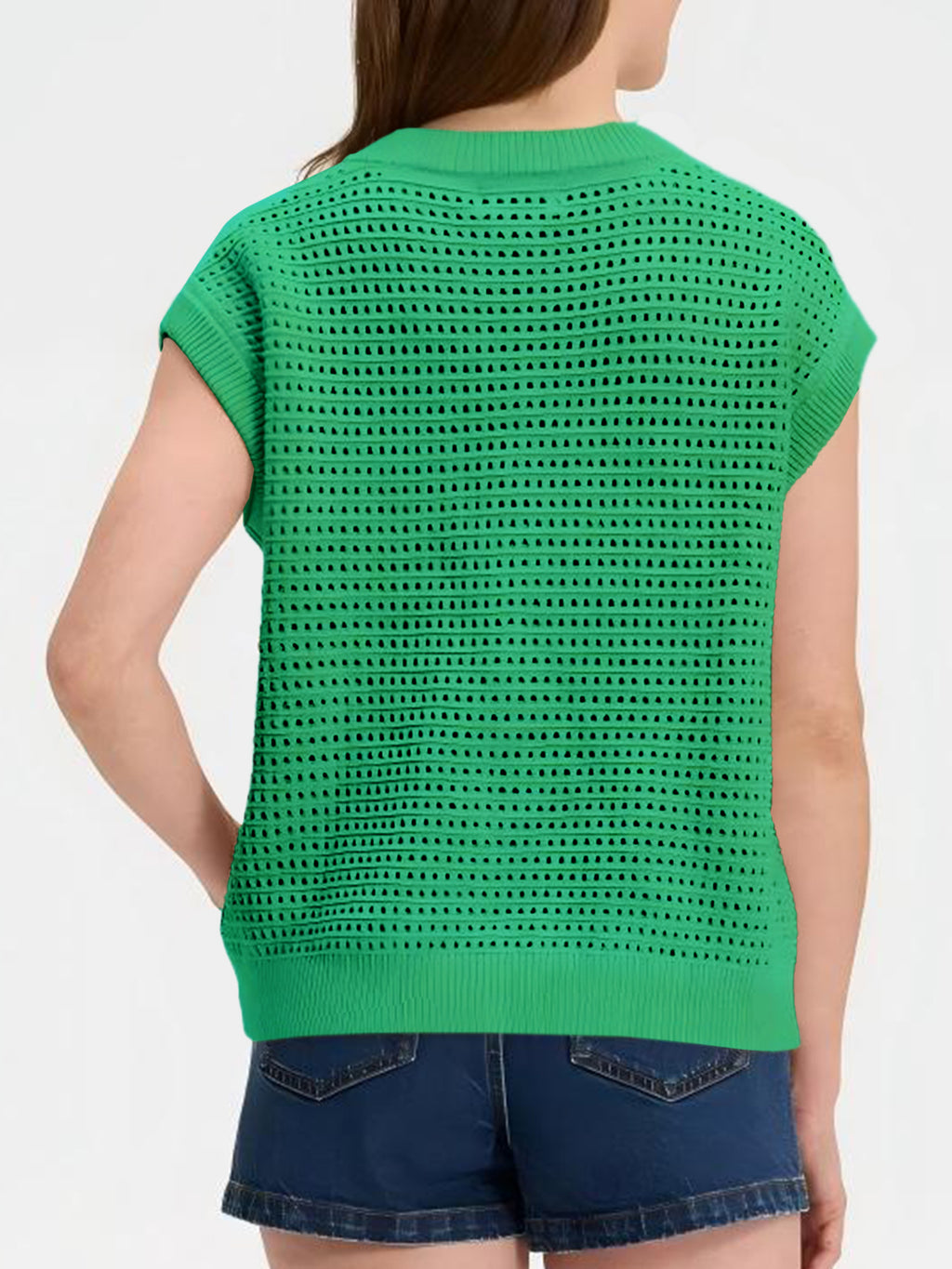 Saodimallsu Womens Short Cap Sleeve Sweater Vest
