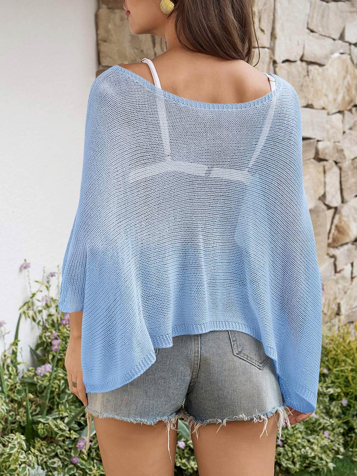 Saodimallsu Womens Batwing Oversized Beach Cover Up
