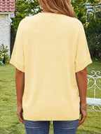Saodimallsu Womens Oversized Batwing Sleeve Knit Pullover