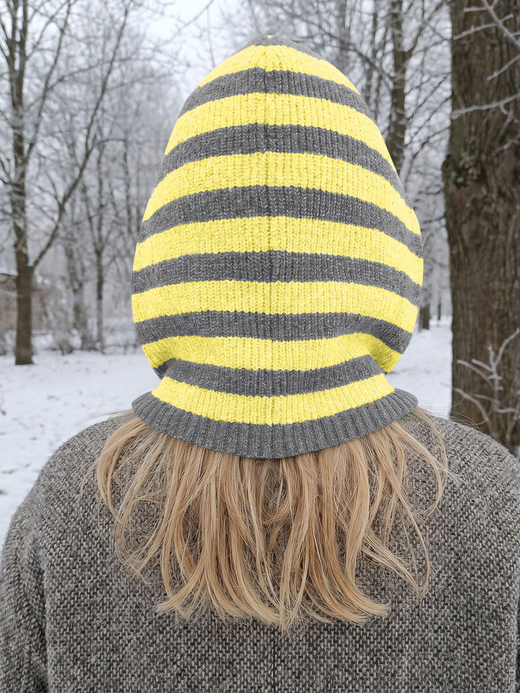 Saodimallsu Women Knit Balaclava Drawstring