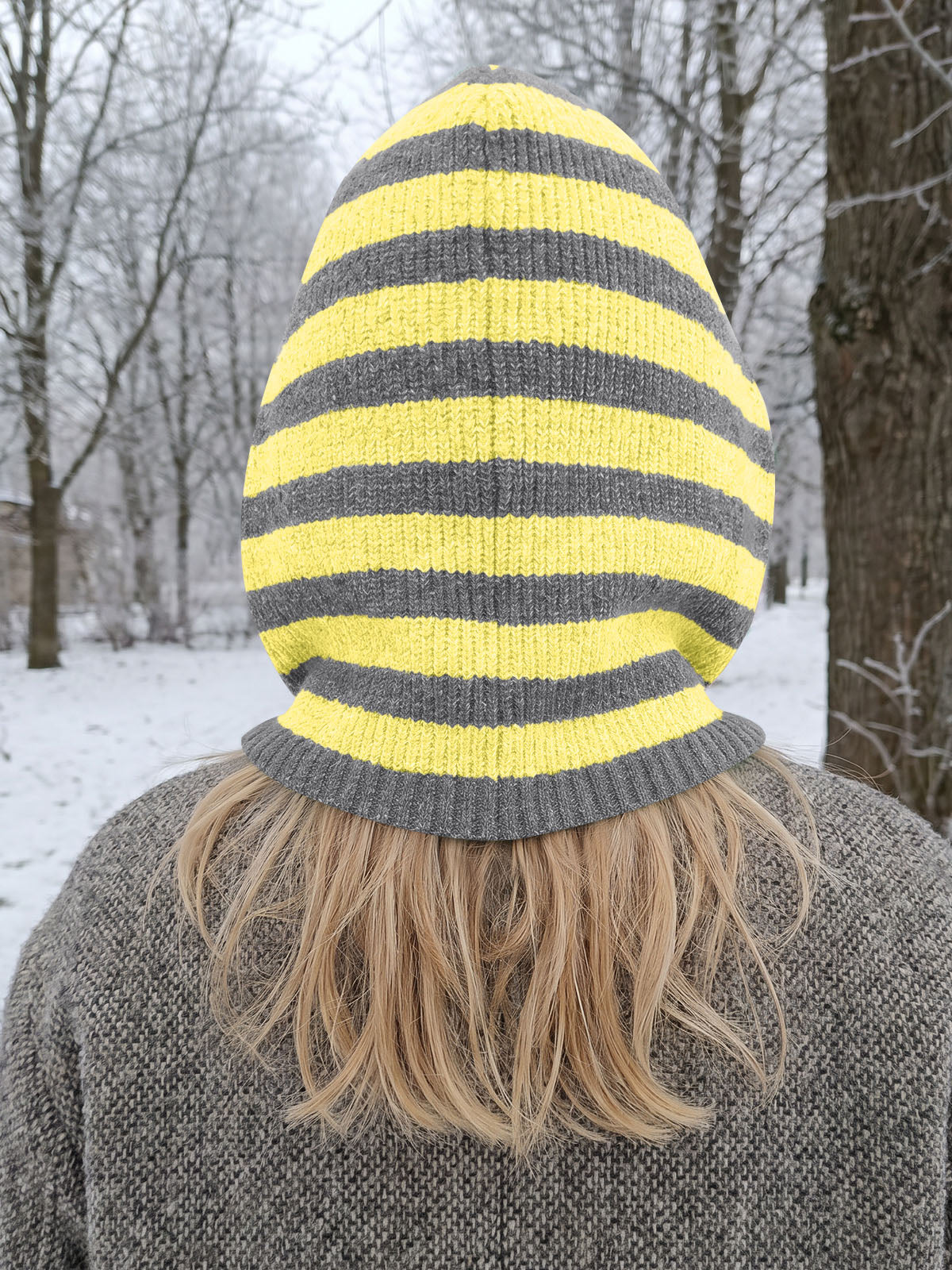 Saodimallsu Women Knit Balaclava Drawstring