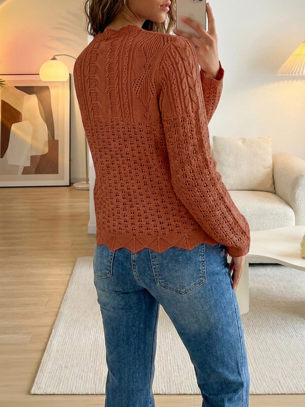 Saodimallsu Womens Crochet Cotton Knit Cardigans