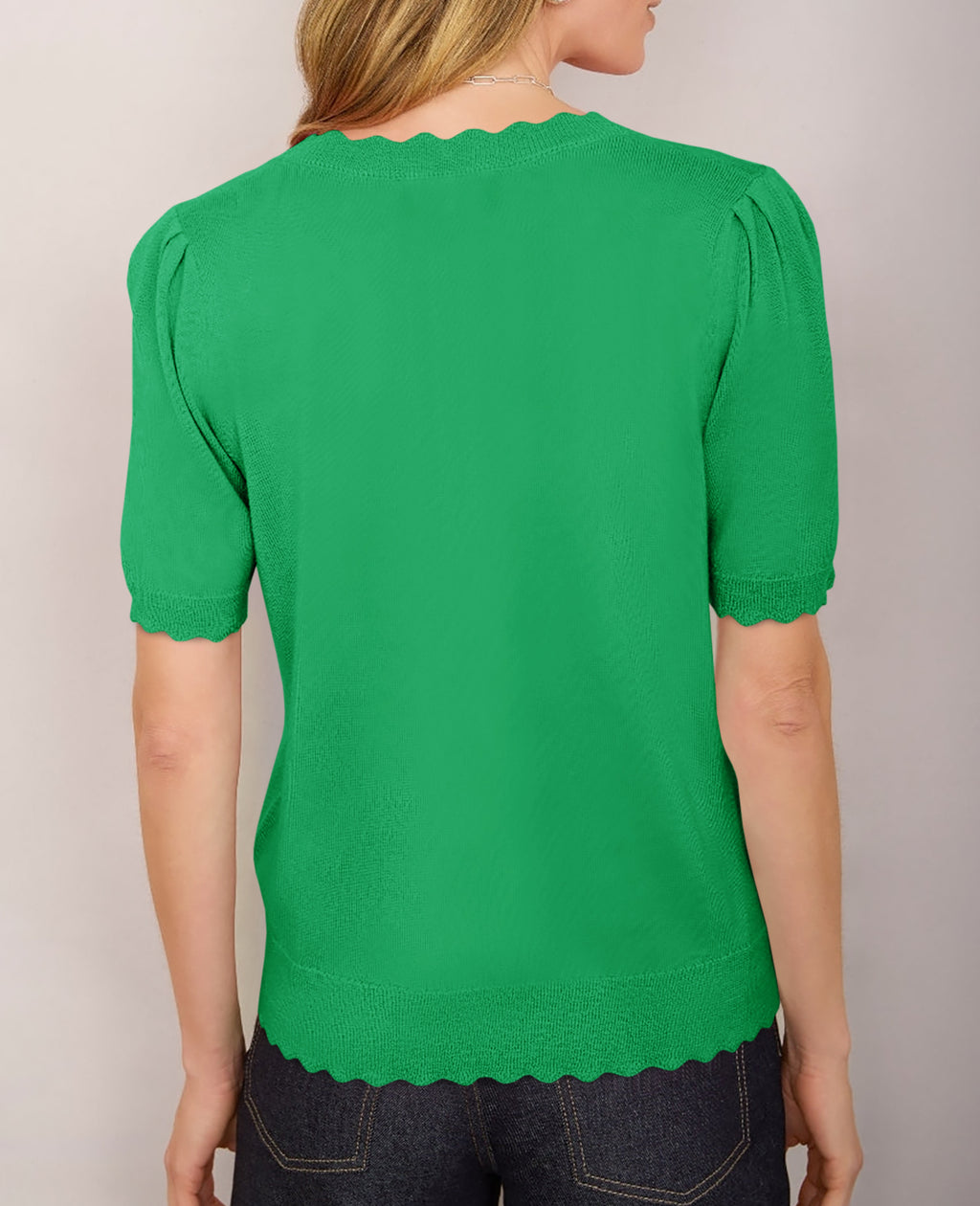 Saodimallsu Womens Puff Short Sleeve Cardigans