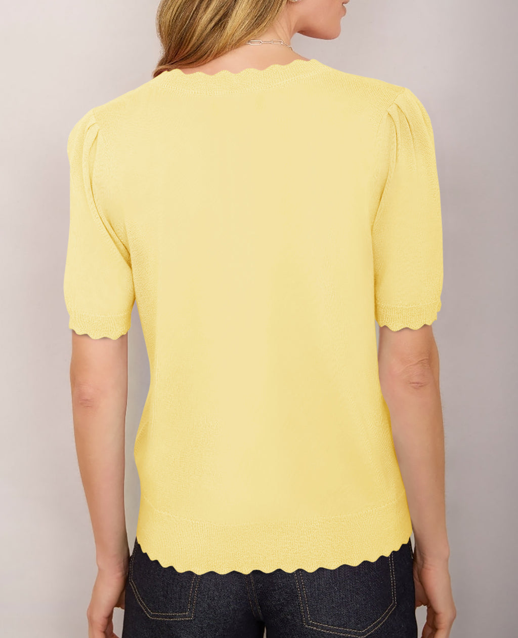 Saodimallsu Womens Puff Short Sleeve Cardigans
