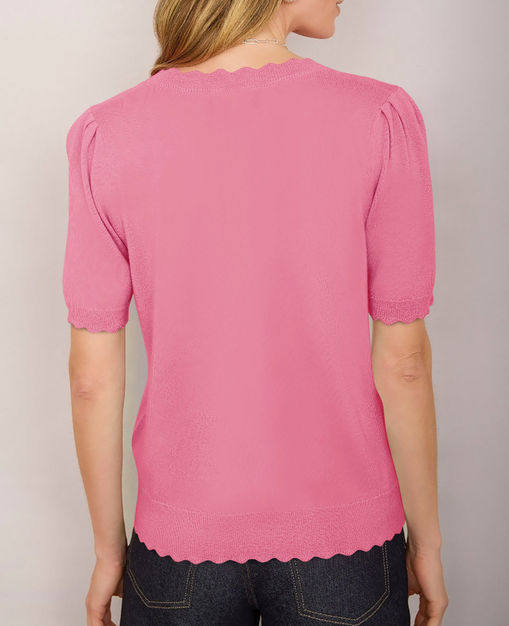 Saodimallsu Womens Puff Short Sleeve Cardigans