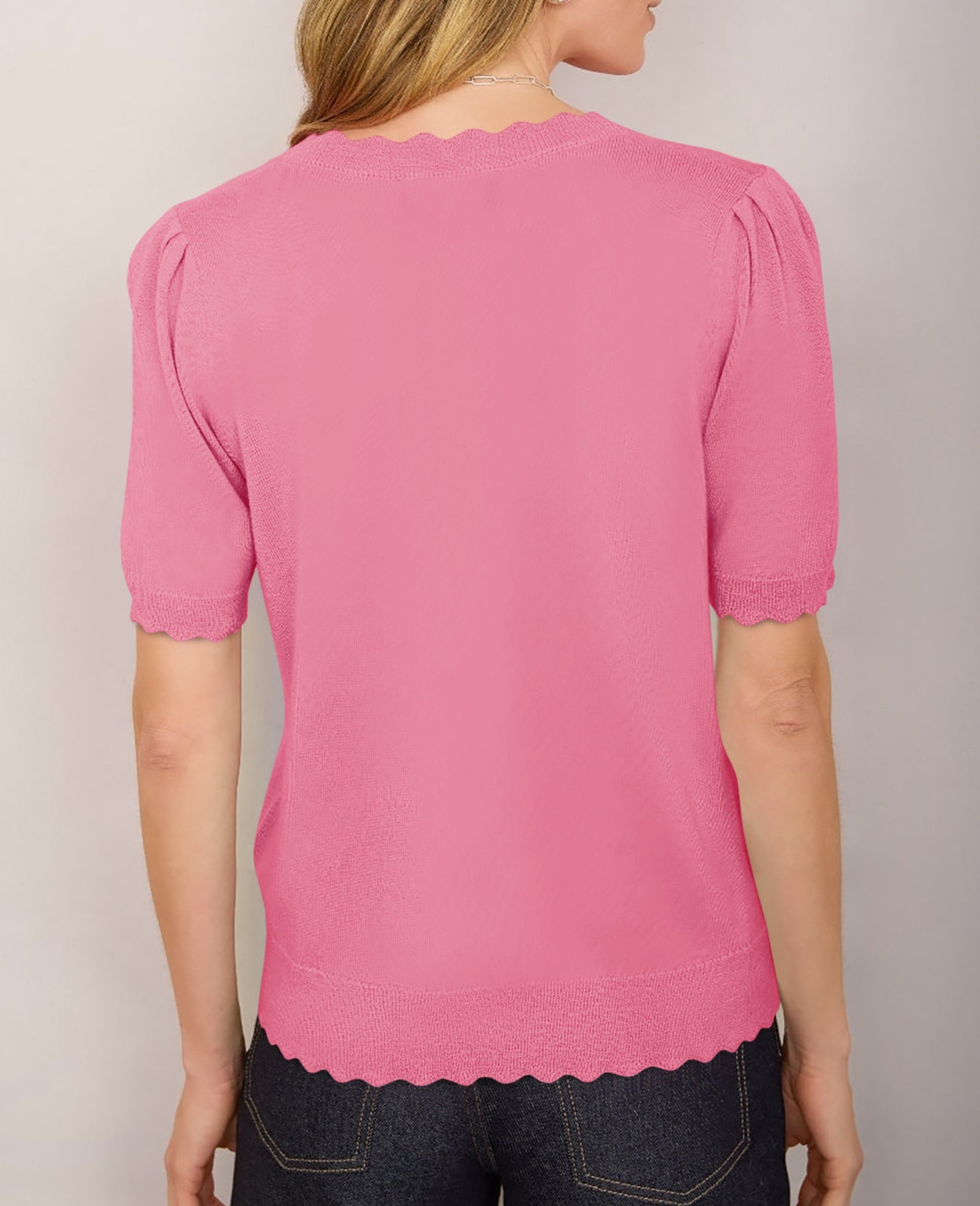 Saodimallsu Womens Puff Short Sleeve Cardigans