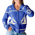Saodimallsu Womens Zip Up Collared Sweater