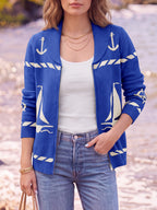 Saodimallsu Womens Zip Up Collared Sweater