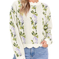 Saodimallsu Women Floral Long Sleeve Sweater