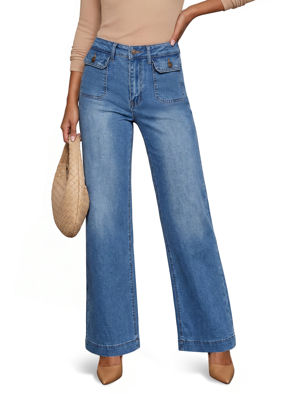 Saodimallsu Women High Waisted Denim Jeans