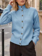 Saodimallsu Womens Mock Neck Button Up Cardigans