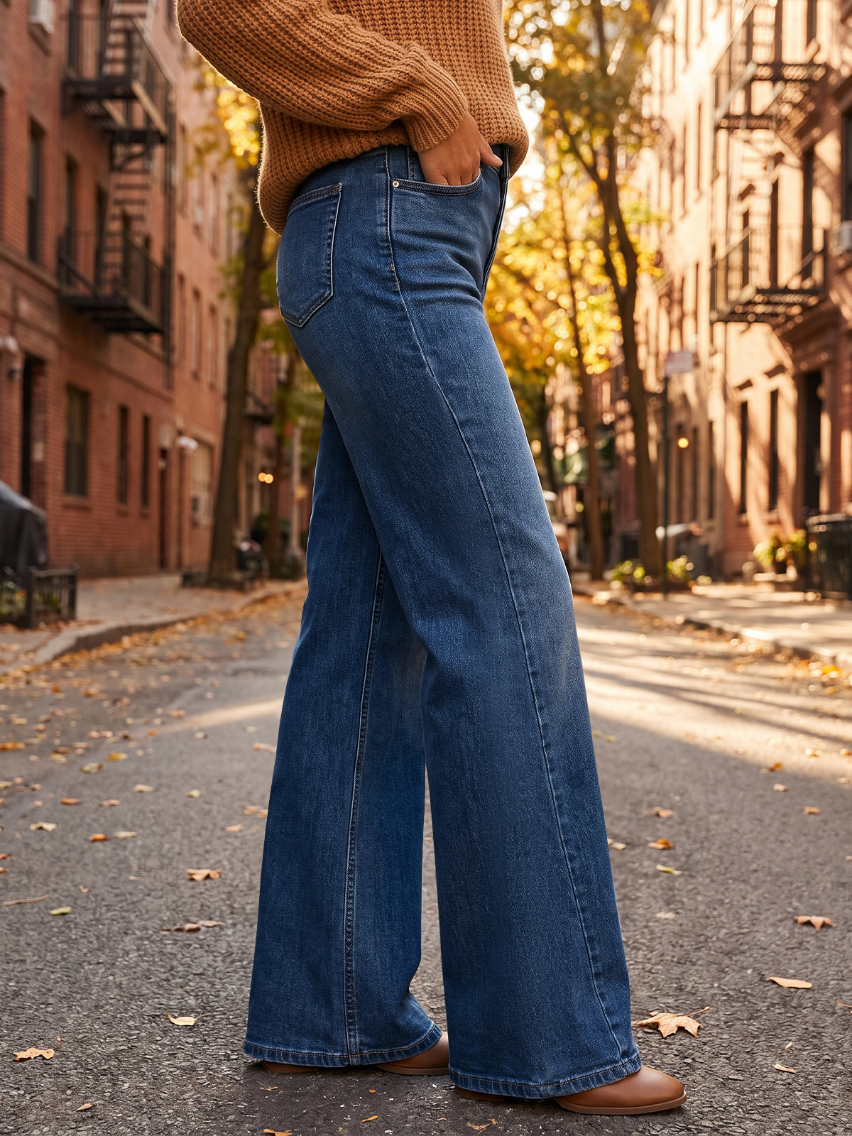Saodimallsu Women High Waisted Flare Jeans