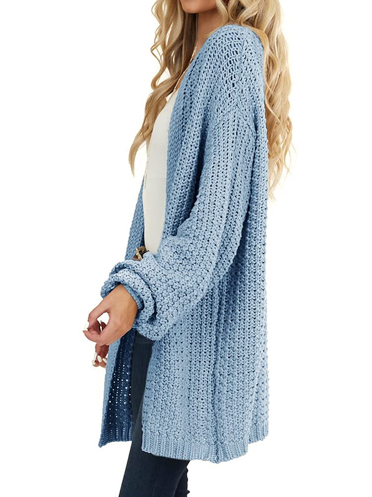 Saodimallsu Womens Oversized Open Front Knit Cardigan