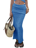 Saodimallsu Womens Beach Cover Up Maxi Skirt