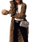 Saodimallsu Womens Cable Knit Long Cardigan