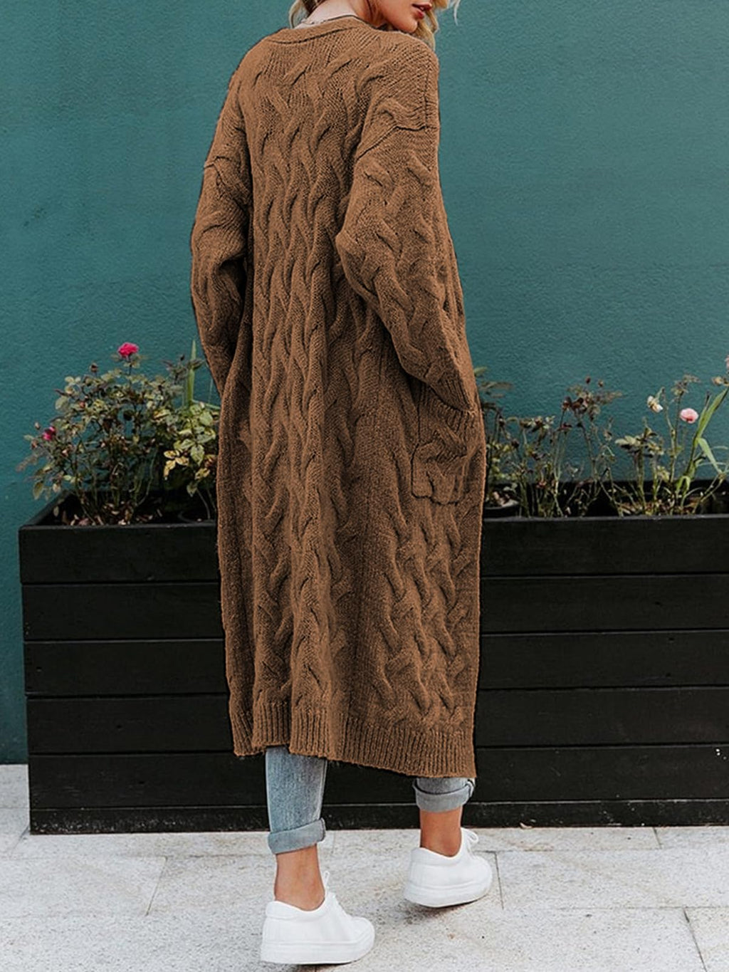 Saodimallsu Womens Cable Knit Long Cardigan