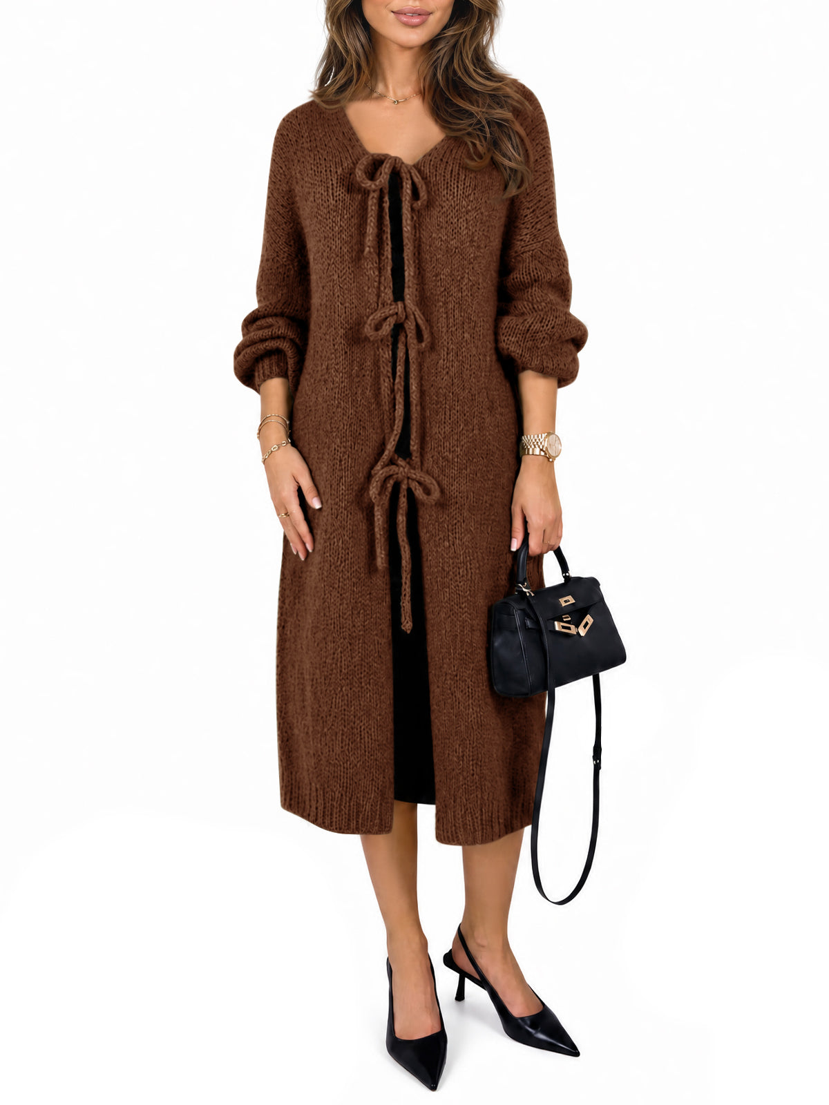 Saodimallsu Women Oversized Fall Long Cardigan