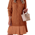 Saodimallsu Women Cable Knit Sweater Dress