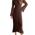 Saodimallsu Womens Bell Sleeve Bodycon Dress