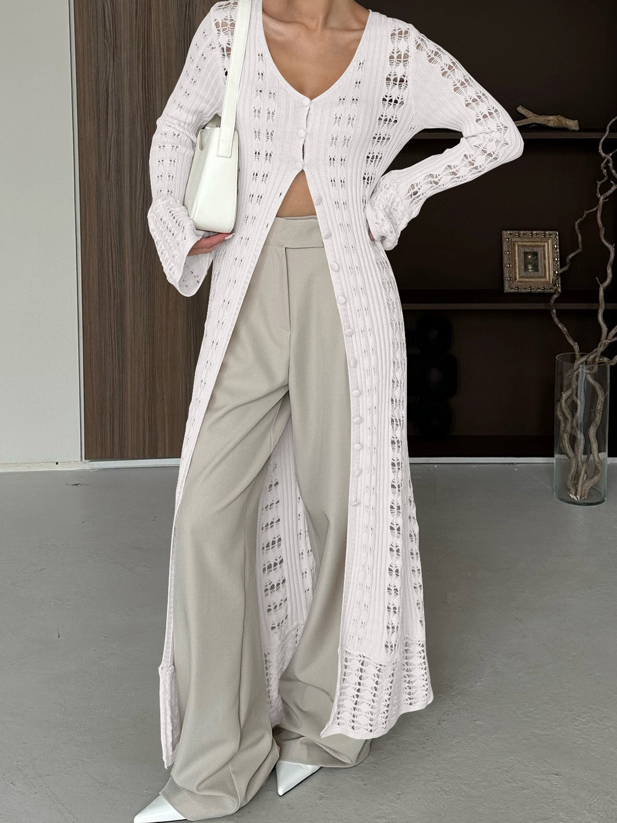 Saodimallsu Womens Boho Crochet Cardigan