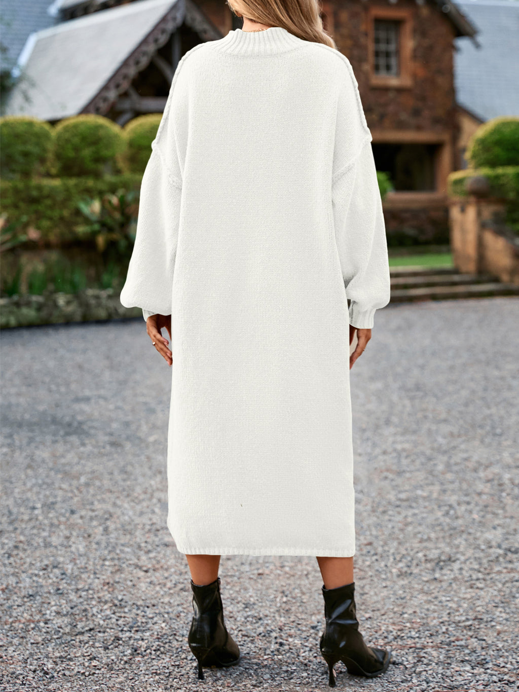 Saodimallsu Womens Mock Neck Sweater Dress