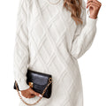 Saodimallsu Womens Cable Knit Fitted Mini Dress
