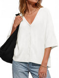 Saodimallsu Womens Batwing Half Sleeve Oversized Cardigans