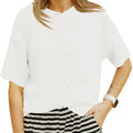 Saodimallsu Womens Crew Neck Button Cardigan