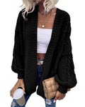 Saodimallsu Womens Chunky Cable Knit Cardigan