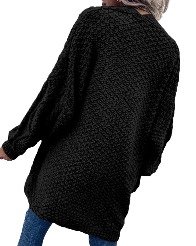Saodimallsu Womens Chunky Cable Knit Cardigan