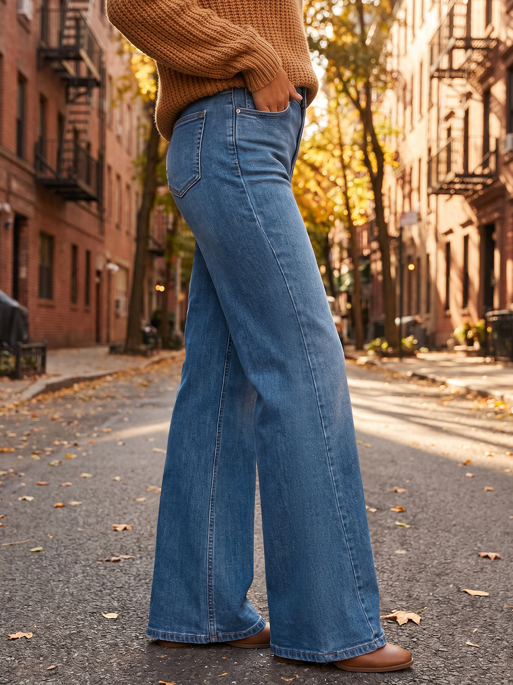 Saodimallsu Women High Waisted Flare Jeans