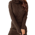 Saodimallsu Womens Cable Knit Mini Sweater Dress