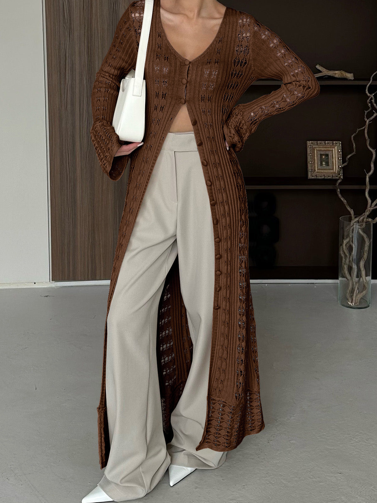 Saodimallsu Womens Boho Crochet Cardigan
