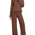Saodimallsu Women Ruffle Knit Lounge Set