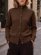 Saodimallsu Womens Mock Neck Button Up Cardigans