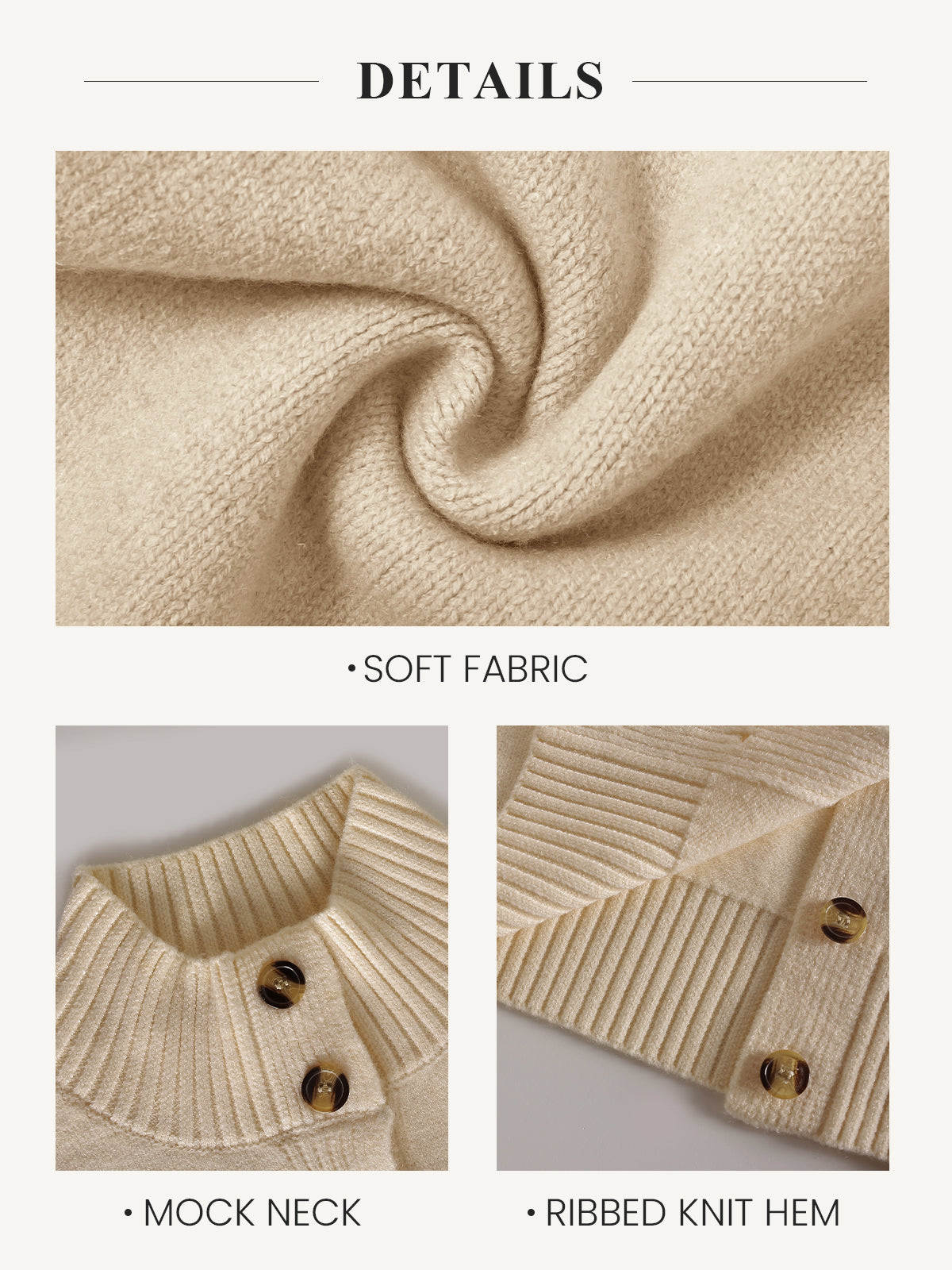 Saodimallsu Womens Mock Neck Button Up Cardigans