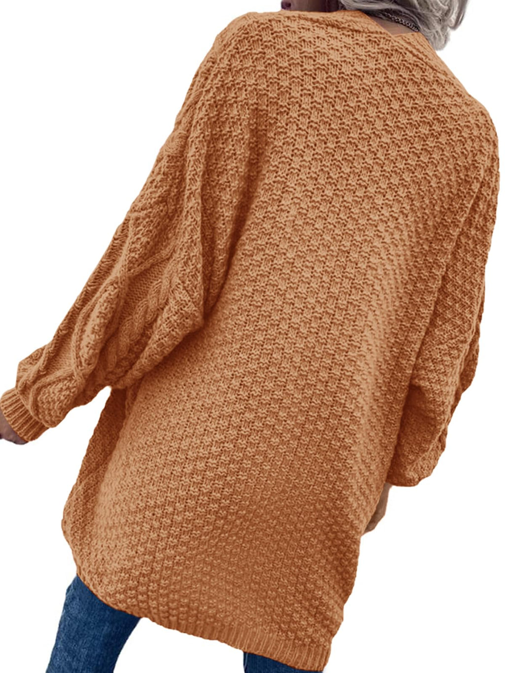 Saodimallsu Womens Chunky Cable Knit Cardigan